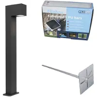 QAZQA Lampadaire extérieur industriel gris foncé 65 cm IP44 - Baleno