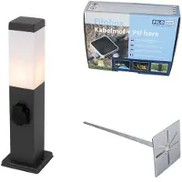 QAZQA Lampe d'extérieur gris foncé 45 cm avec douille IP44 - Malios
