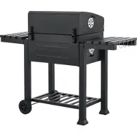 Casa.pro Chariot barbecue « Arnad » 105 x 135 x 47,5 cm, noir