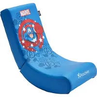 X Rocker Xrocker Marvel Video Rocker Chair - Héros - Captain America, Chaise gaming, Bleu
