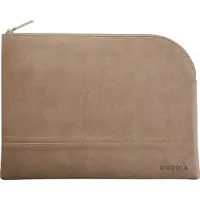 Rhodia Rhodiarama pochette zippée en simili cuir - taille L (21x28 cm) - Taupe, Gris