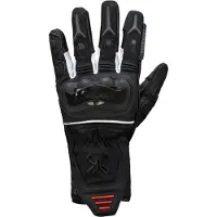 IXS Rapid-STX 1.0 Waterproof Ladies Black White Red Motorcycle Gloves Taille XL