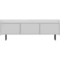 Skye Decor , Atlas - White, Table de télévision, blanc, 100 % PANNEAUX DE MÉLAMINE RECOUVERTS, 183,6 x 37 x 63 cm
