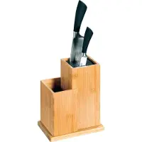 Kesper Porte couteaux en bambou - Beige - L 10 x l 10 x H 23 cm