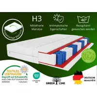 MARPUR Matelas à ressorts ensachés 200x200 Salsa, 7 zones, fermeté H3, hauteur 24 cm