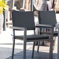HOME DELUXE - Coussins d'assise Madera - 11 pièces, couleur : anthracite, avec coussins de dossier I Coussins d'assise Coussins de chaise Housses de chaise