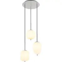 Globo Lighting Lampe à suspendre métal nickel mat, 3x E14
