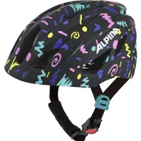 Alpina PICO casque vélo enfant noir, vert fluo, blanc