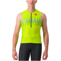 Castelli Free 2 Sleeveless Tri Jersey Jaune S Homme