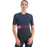 Sportful Snap Short Sleeve Jersey Bleu,Gris L Femme
