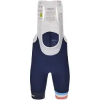 Santini Mj Mont Ventoux Bib Shorts Blanc,Bleu L Homme