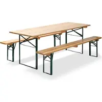 Veba Fiesta - Ensemble de jardin à bière pliable avec table 70 cm (1 pièce)