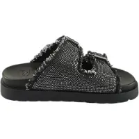 Buffalo pour femme. 1602291 Sandales Eve Ari Spark noir (36), Plat, 1 à 3 cm, Aucun, Casuel