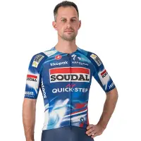 Castelli Aero Race 8s Soudal Quick-step 2025 Short Sleeve Jersey Bleu XL Homme
