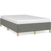 vidaXL Cadre de lit sans matelas gris foncé 120x190 cm Tissu