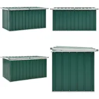 vidaXL Coffre de jardin Vert 129 x 67 x 65 cm - Coffre de rangement - Coffre de rangement - Coffre pour coussins de jardin