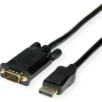 Roline 11.04.5971 adaptateur de câble vidéo 1,5 m DisplayPort VGA (D-Sub) Noir
