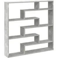 vidaXL Étagère cube murale 7 compartiments gris béton bois ingénierie