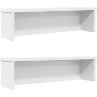 vidaXL Étagères de cuisine Empilables 2 pcs. Blanc 50x15x16 cm