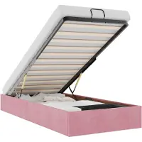 vidaXL Ottoman-lit sans matelas rose 90x200 cm velours