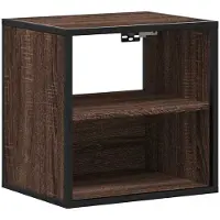 vidaXL Table de chevet murale chêne marron 40x31x39,5 cm