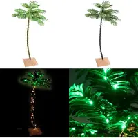 vidaXL Palmier artificiel avec 88 LED blanc chaud 150 cm - Arbre à LED - Arbres à LED - Palmier artificiel