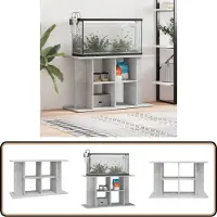 vidaXL Support d'aquarium en béton gris 100 x 40 x 60 cm Bois d'ingénierie