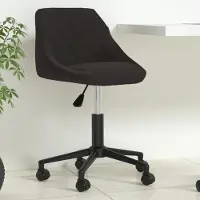vidaXL Chaise de bureau Pivotante Noir Velours - Chaise de bureau - Chaise - Chaises