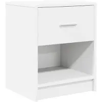 vidaXL Table de chevet avec tiroir blanche 40x34x50 cm