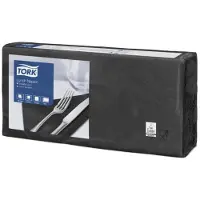 Tork 33x33 cm, 1/4 de pli, noir, paquet de 200 pièces (200 pcs, 33 x 33 cm)