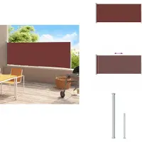 vidaXL Marquise latérale extensible 180x500 cm Marron - Parasols & Protection solaire