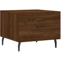 vidaXL Table basse marron aspect chêne 50x50x40 cm Bois composite - Table basse - Tables basses - Table d'appoint
