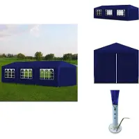 The Living Store Tente de réception 3x9 m Bleu