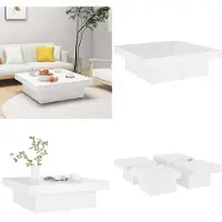 vidaXL Table basse blanche 90x90x28 cm Bois composite - Table basse - Tables basses - Table de salon