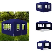 vidaXL Tente de réception 3x4 m Bleu - Pavillons & Tentes de réception