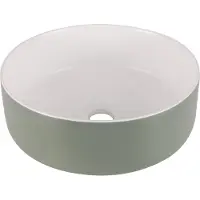 Differnz MIRA Vasque à poser - 36x12cm - céramique - vert/blanc 38.009.05