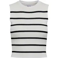 ONLY Tops en tricot 'Majli' noir / blanc