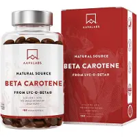 Aavalabs Bêta-carotène 15 mg | Lyc-O-Beta | Peau et vue | 180 gélules molles