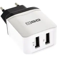 2GO 795999 USB Netz-Ladegerät 100V-240V - weiss