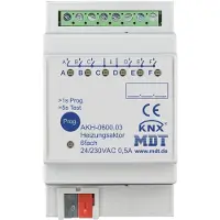 MDT Actionneur de chauffage KNX, 24/230 V, 6 voies, REG, 1 pièce.