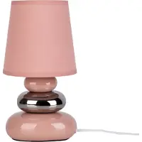 Näve Lampe de table Salon Lampe de table Chambre à coucher Céramique Tissu Rose 3045332