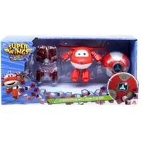 Alpha Group Super Wings Jett transformable avec balle Super Power Ball