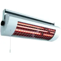 Solamagic radiateur infrarouge 1400 watts Eco+ avec interrupteur à tirette (titane-argent)