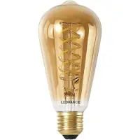 Ledvance Smart+ WiFi, ampoule LED Edison, lumière blanche réglable, 2200K, forme Edison, verre sans plomb, finition dorée, 8 W (équivalent à 50 W), 600 lm, couleur de lumière variable, Wi-Fi, gradable