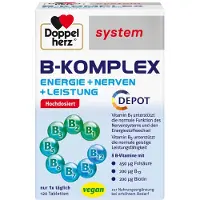 Queisser Pharma GmbH & Co. KG Doppelherz system B-Complex Comprimés Énergie + Nerfs + Performance, 120 comprimés