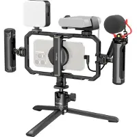 SmallRig Kit vidéo tout-en-un pour les créateurs sur smartphone avec système audio et éclairage Full Quick Pro Edition 4704