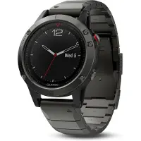 Garmin - Smartwatch - fenix 5 Saphir Slate Gray Métal - 010-01688-21