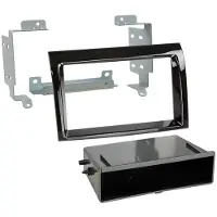 ACV Adaptateur de façade 2-DIN pour avec vide poche Fiat Ducato > noir piano