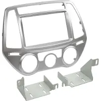ACV Cadre d'autoradio Hyundai 2 DIN argenté