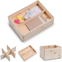 Zeller Boîte de rangement avec compartiments amovibles, 40 x 30 x 24 cm